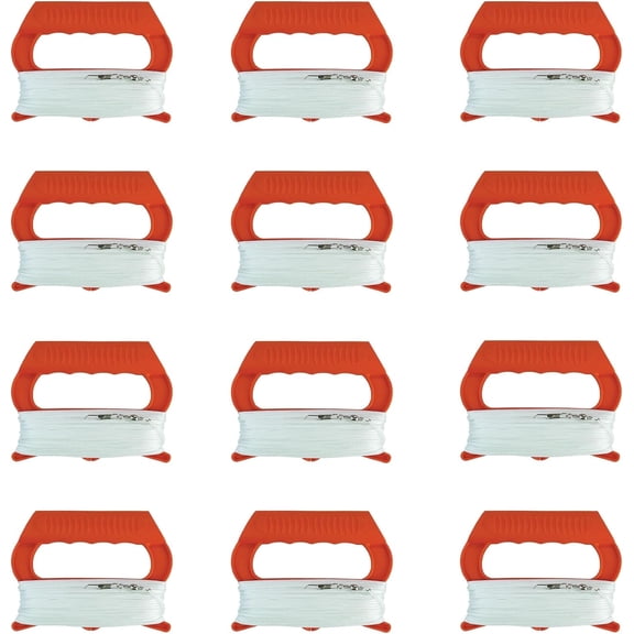 In the Breeze 3453 80 LB x 200' Braided Kite Line on Orange Handle - 12 PC - Kite Line Multi-Pack Great for Events, Classrooms