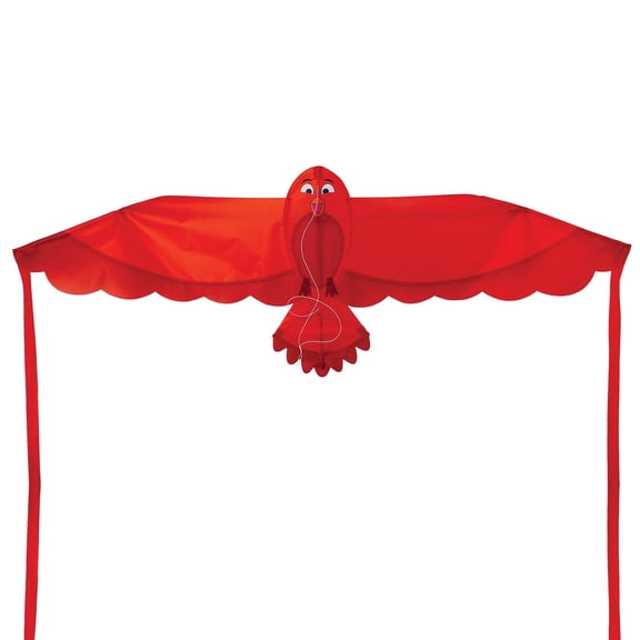 In the Breeze 3514 — 40-inch Red Bitty Bird Kite — Bright, Cute, Small, Easy-Flying Kite for All Skill Levels