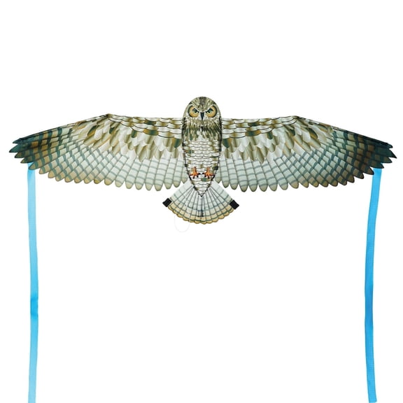 In the Breeze 3518 — 40-inch Owl Bitty Bird Kite — Bold, Small, Fully Printed Bird of Prey Kite for All Skill Levels