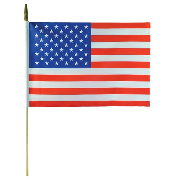 In the Breeze 3670  U.S.A. Stick Flag, 12" x 18", 12 Pieces  Fun Hand-Held Patriotic Decorative Accents