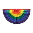 thumbnail image 1 of In the Breeze 3687 — Pleated Fan Rainbow Bunting, 4' x 2' — Vibrant Pride Decoration, 1 of 5