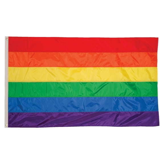 In the Breeze 3700  Rainbow Grommet Flag - 2 x 3 Feet  Colorful Flag for Pride Celebrations