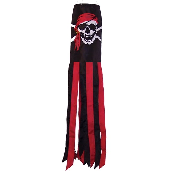 In the Breeze 4103 — I'm a Jolly Roger Windsock, 40-inch — Fun Pirate, Nautical Outdoor Decoration