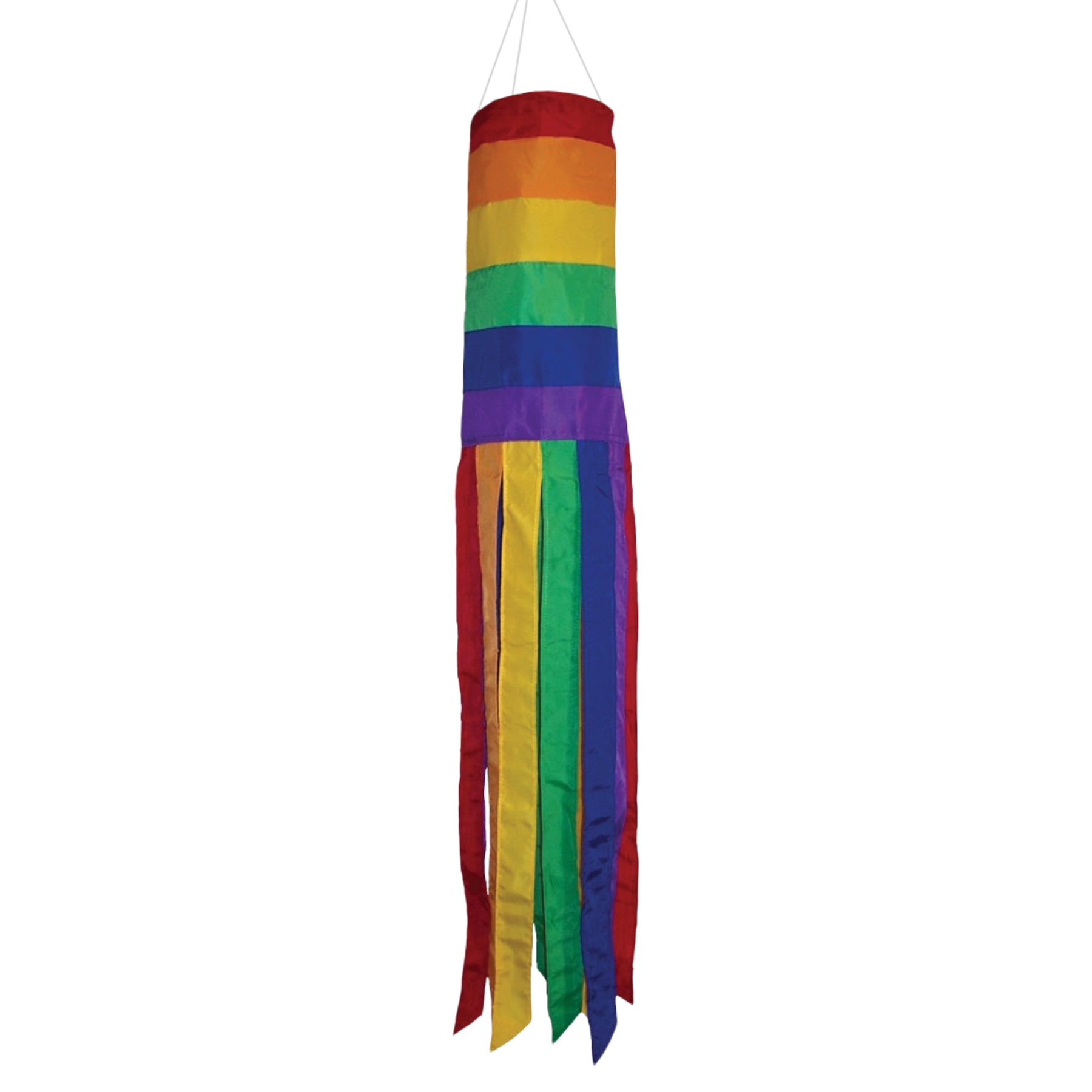 Rainbow Column 40-Inch Colorful Outdoor Windsock