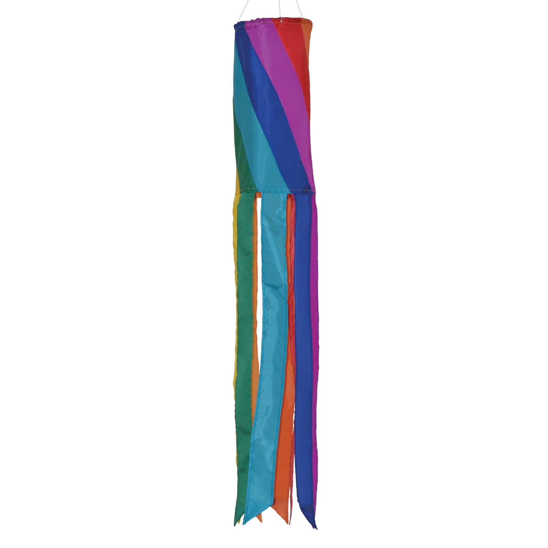 Rainbow Diagonal 40-Inch Polyester Windsock