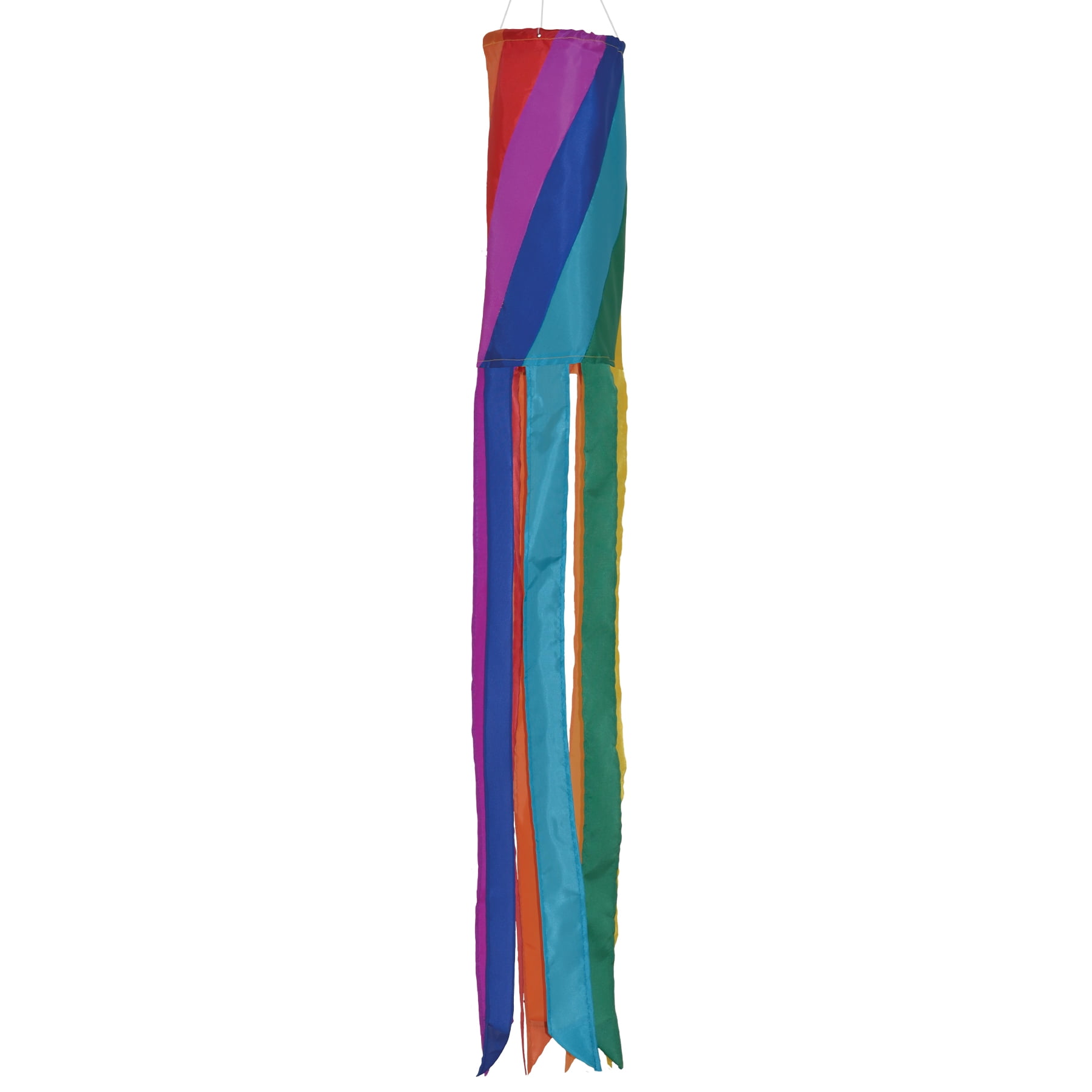 Vibrant 60-Inch Rainbow Polyester Outdoor Windsock
