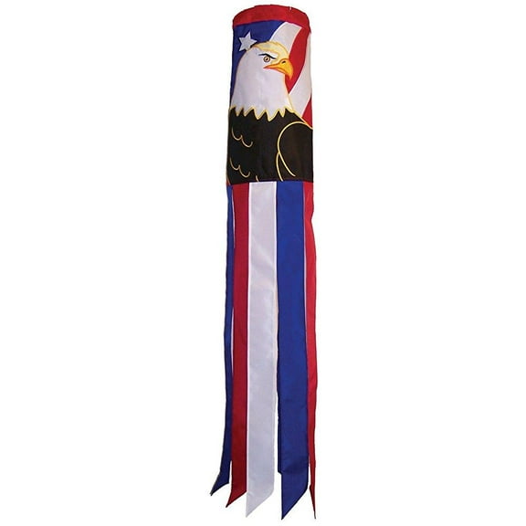 In the Breeze 4194 — Patriot Eagle Windsock, 40-inch — Patriotic, Fourth of July Decoration