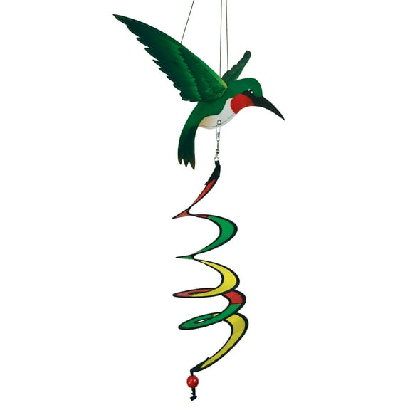 In the Breeze 4287 — Hummingbird Twister — Colorful Wind Spinner for Yards and Gardens