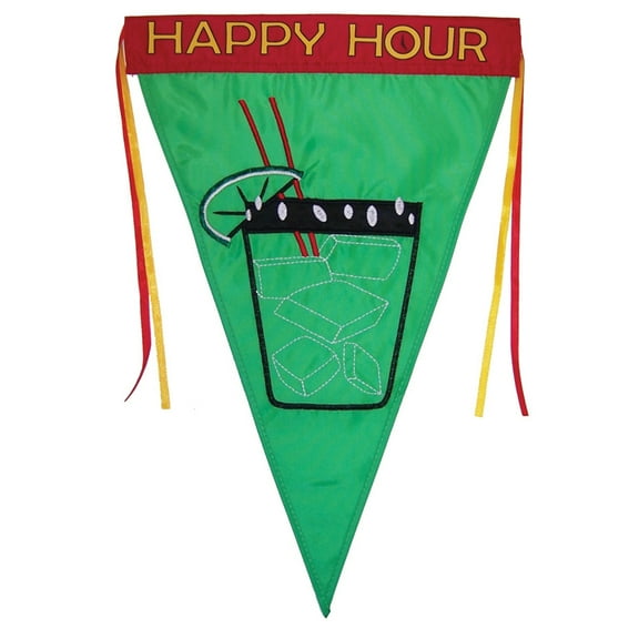 In the Breeze 4418 Margarita Pennant Garden Flag - Happy Hour Novelty Yard and Patio Decoration