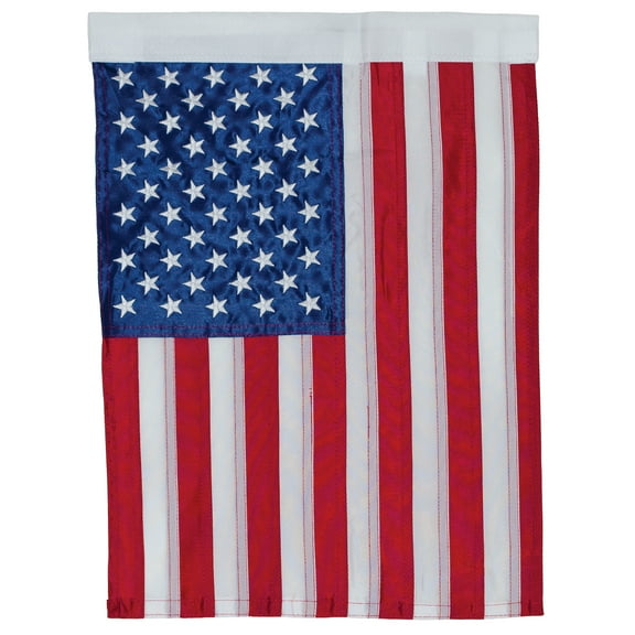 In the Breeze 4485 US Flag Embroidered Garden Flag Patriotic Yard Decor
