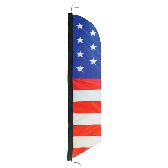 In the Breeze 4559 7-foot Embroidered Stars & Stripes Feather Banner Large Banner for Events, Business, Sports, Fourth of July