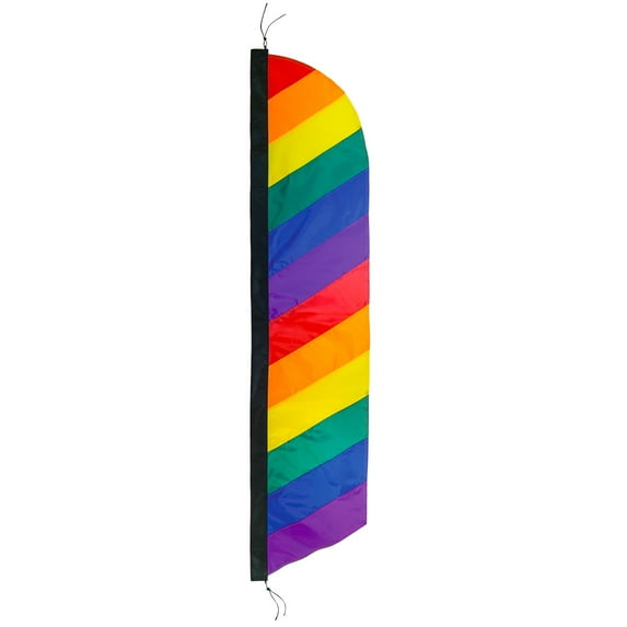 In the Breeze 4560 — 7-foot Rainbow Feather Banner — Large Banner for Events, Business, Sports, Pride