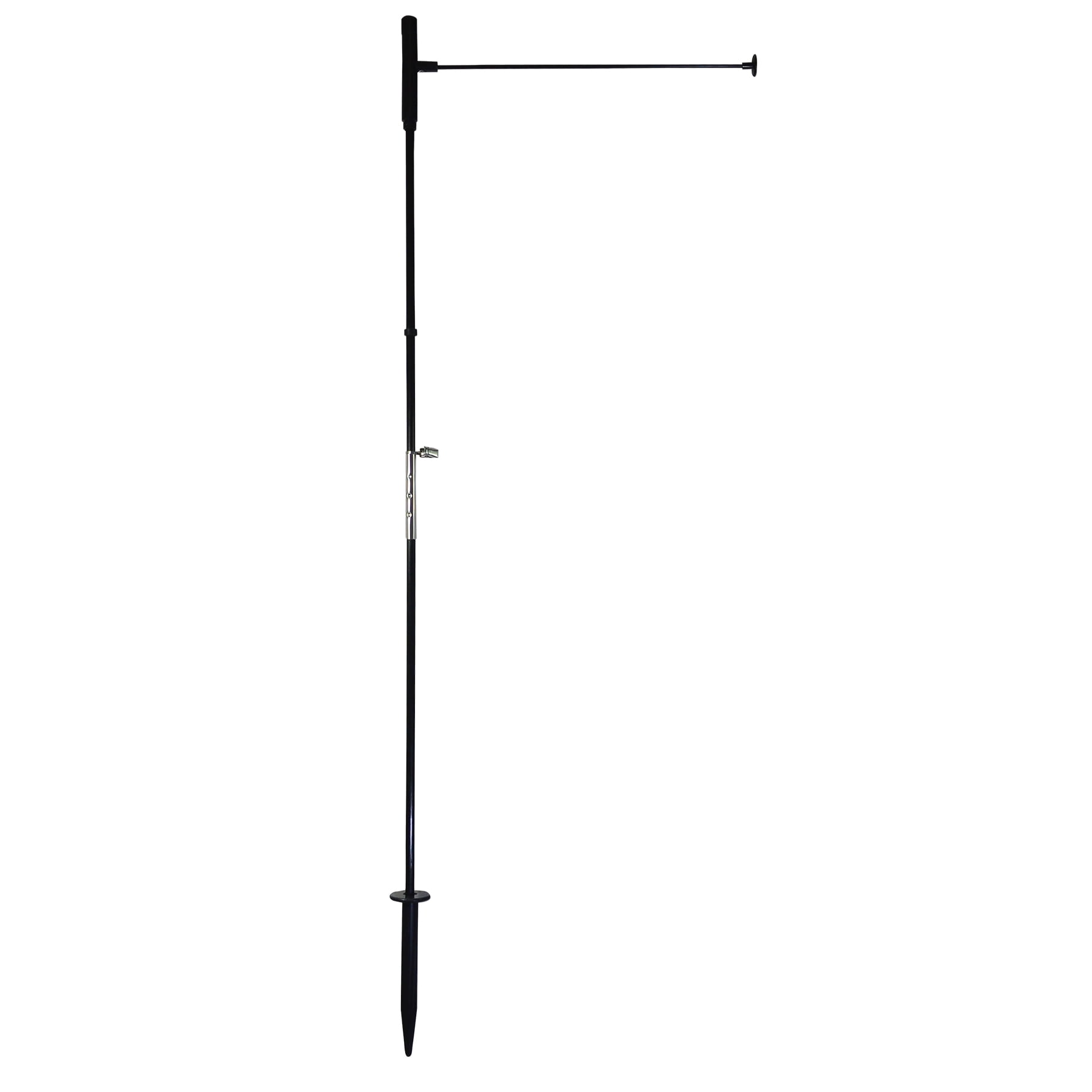 Durable Black Fiberglass Pivoting Garden Flag Pole