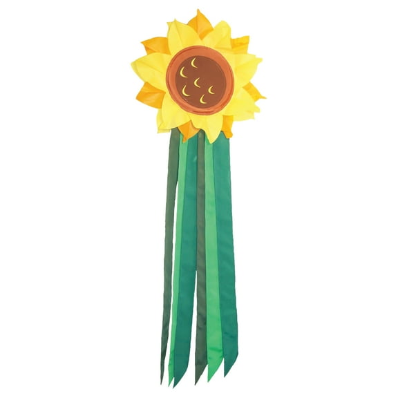 In the Breeze 4631  Sunny Flower Sunflower 40-inch Windtail Windsock Wind Decoration  Colorful Garden Decor