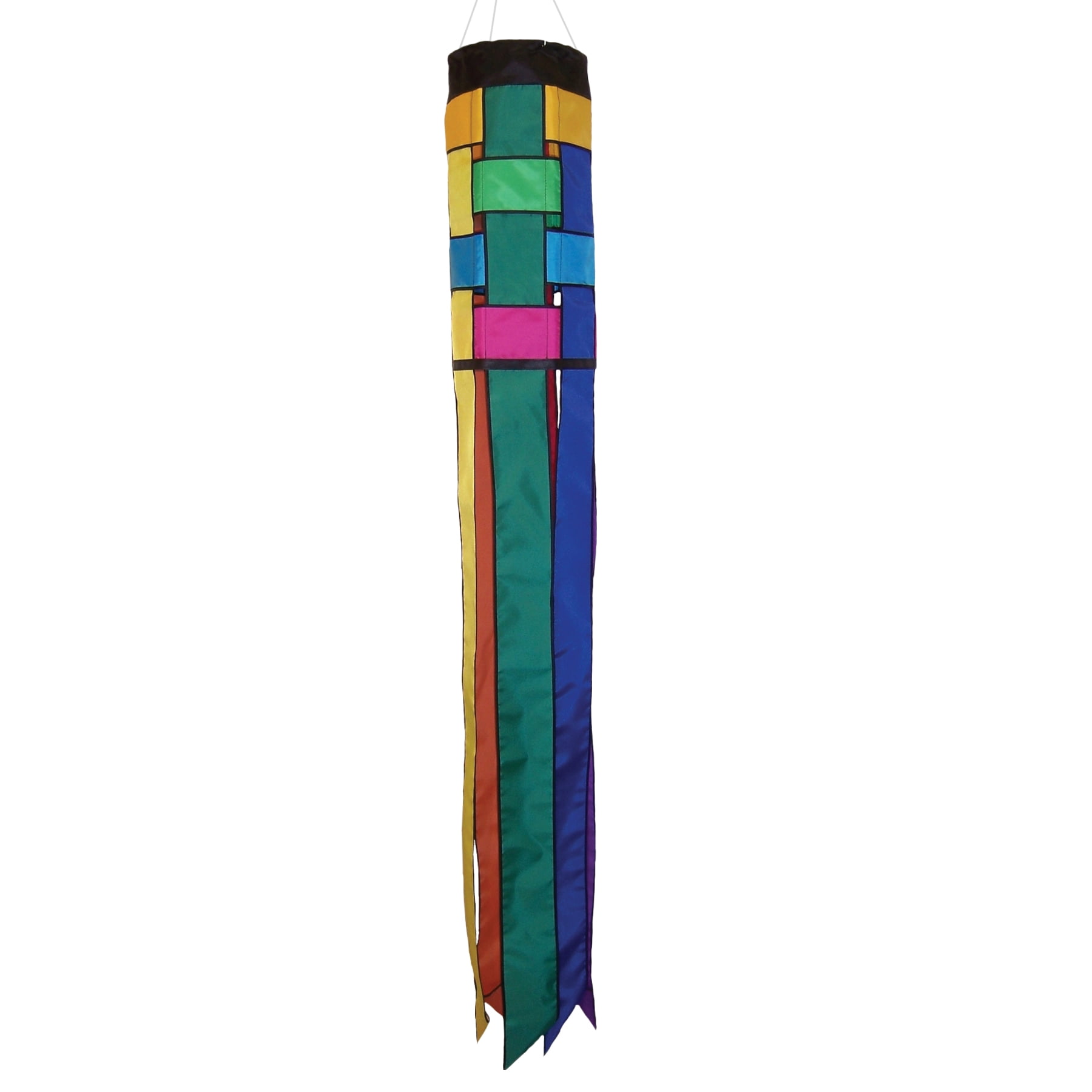 Rainbow Weave 40-Inch Multicolor Polyester Windsock