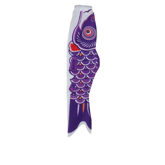 In the Breeze 4781 Koi Fish Windsock, 24-Inch, Purple Bright and Colorful Koinobori Decoration