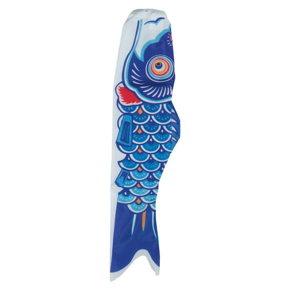 In the Breeze 4792 Koi Fish Windsock, 60-Inch, Blue Colorful Koinobori Decoration