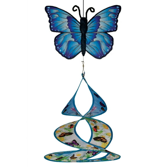 In the Breeze 4809  Butterfly Theme Duet  Colorful and Fun Outdoor Wind Spinner for Yards and Gardens