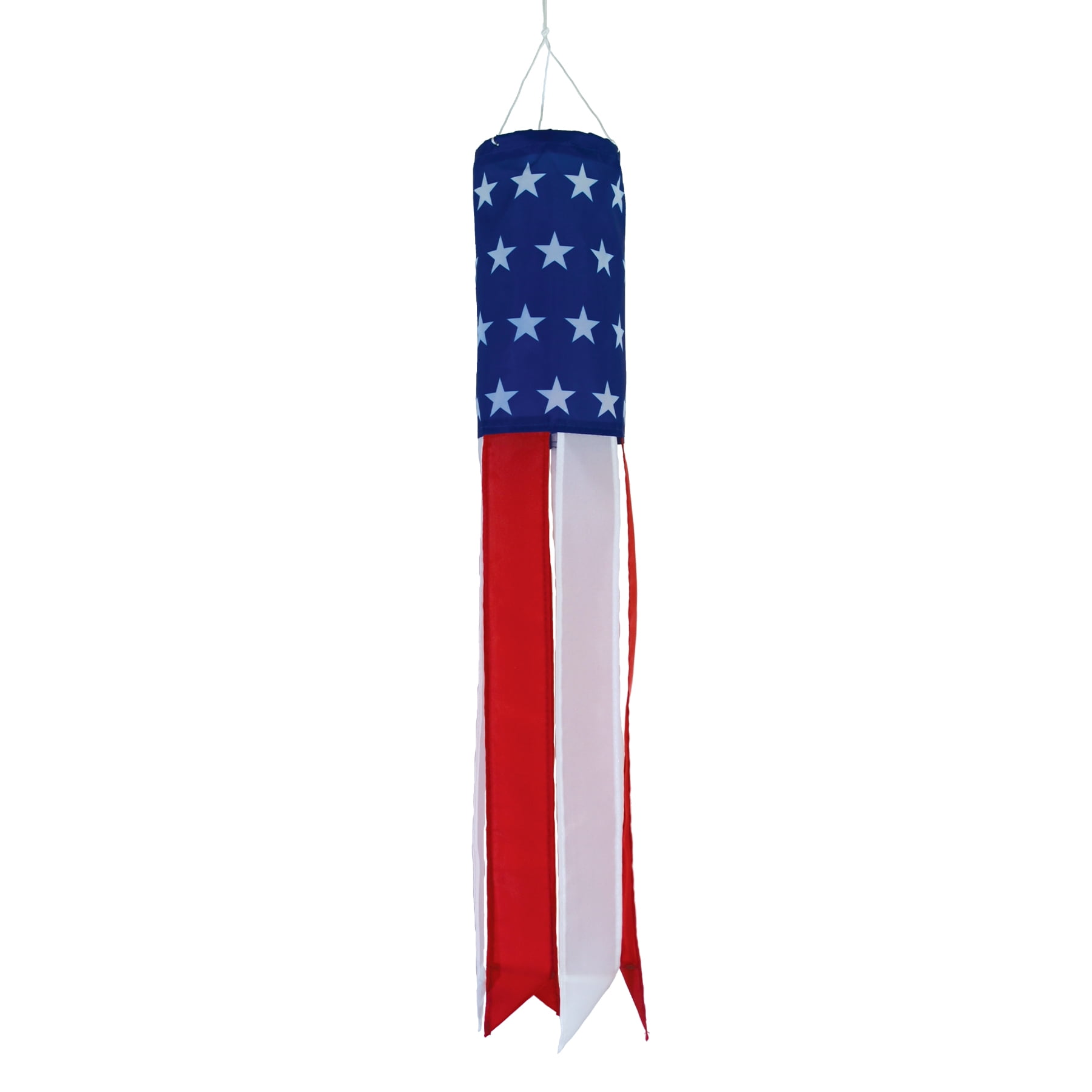 24-Inch Patriotic Red, White, and Blue Polyester Windsock