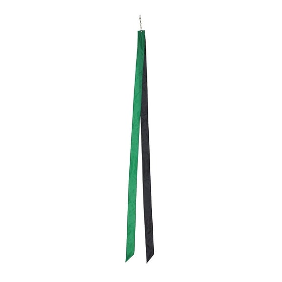 In the Breeze 4943 — Colorblock Kite Tails, Green/Black, 60-Inch, Kite Flying Accessory