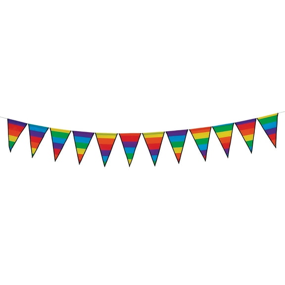 In the Breeze 4949 Rainbow Stripe Festive Pennant String Colorful Party, Novelty Decor