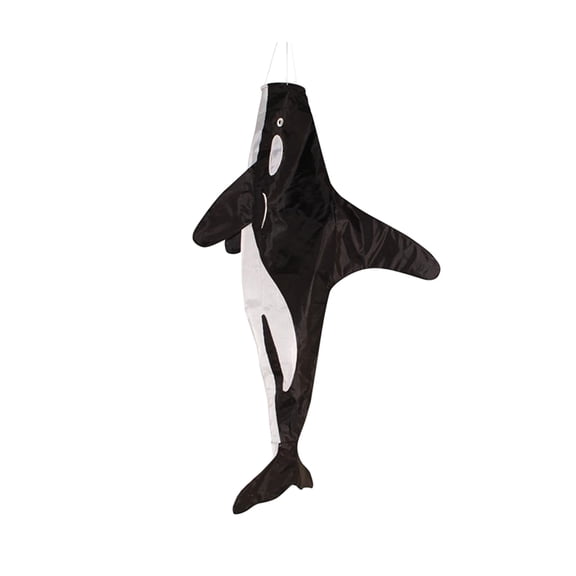 In the Breeze 4965 — 30 inch Killer Whale Orca Windsock, Hanging Novelty Patio Ocean Life Decor