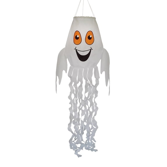 In the Breeze 5019 — Spook the Ghost 3D Windsock - Hanging Halloween Decoration - Outdoor Holiday Decor