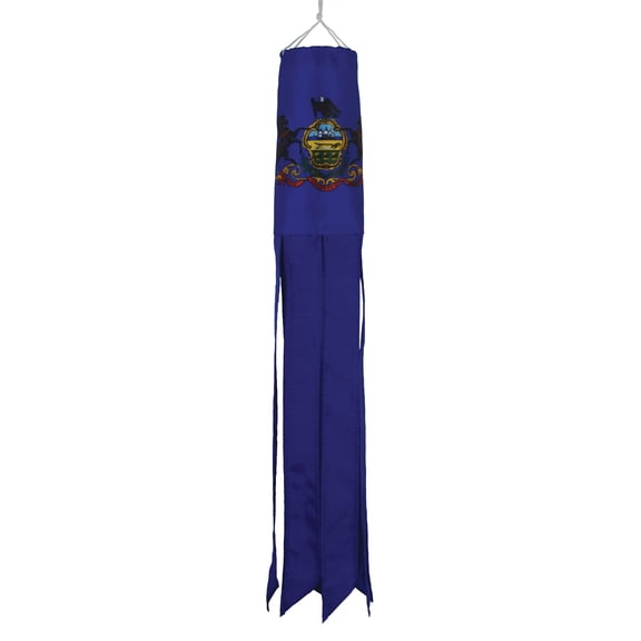 In the Breeze 5105 — Pennsylvania 18 Inch Windsock - Pennsylvania State Flag Hanging Decoration - Colorful Outdoor Décor