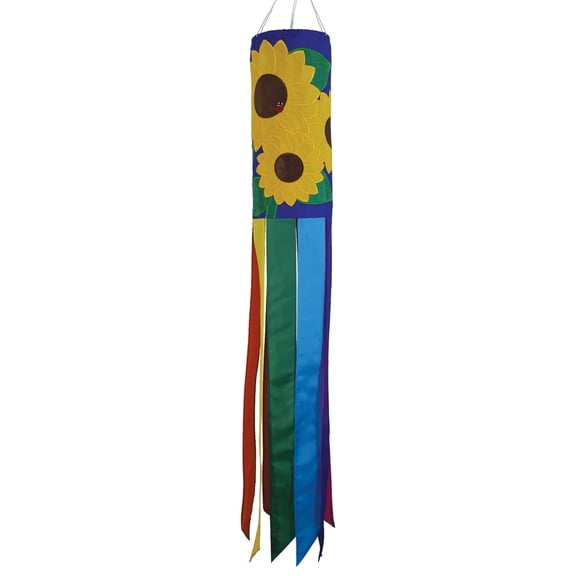 In the Breeze 5142 — Sunflowers 40-Inch Windsock - Outdoor Sunflower Decoration