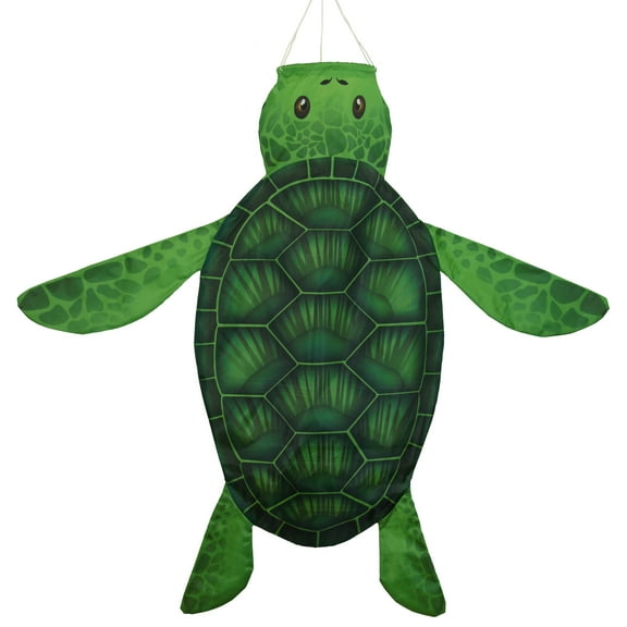 In the Breeze 5169  Sea Turtle 38-Inch 3D Windsock - Colorful, Realistic Turtle Hanging Dcor for Yards and Gardens