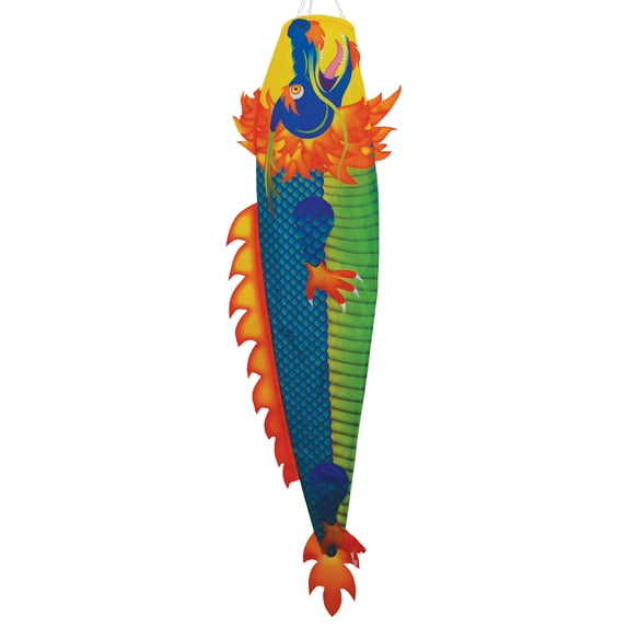 In the Breeze 5171 — Dragon 50-Inch 3D Windsock - Colorful Hanging Outdoor Décor
