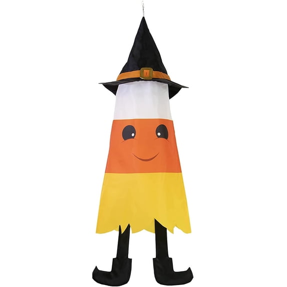 In the Breeze 5179 - 3D Candy Corn Cone Windsock - Outdoor Halloween Décor