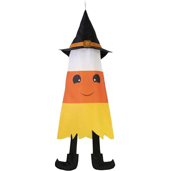 In the Breeze 5179 - 3D Candy Corn Cone Windsock - Outdoor Halloween Décor