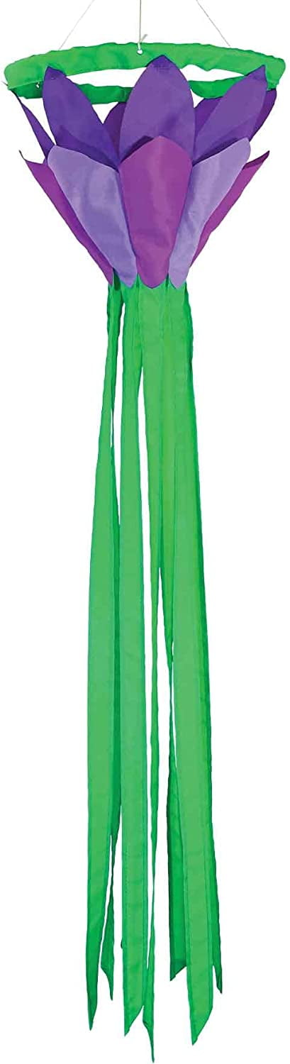 38-inch Purple Lotus Flower Outdoor Windsock