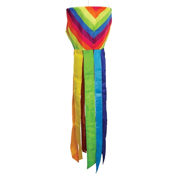 In the Breeze 5268  Fiesta Stripe Spinning Windsock  Colorful Outdoor Decor Spinner