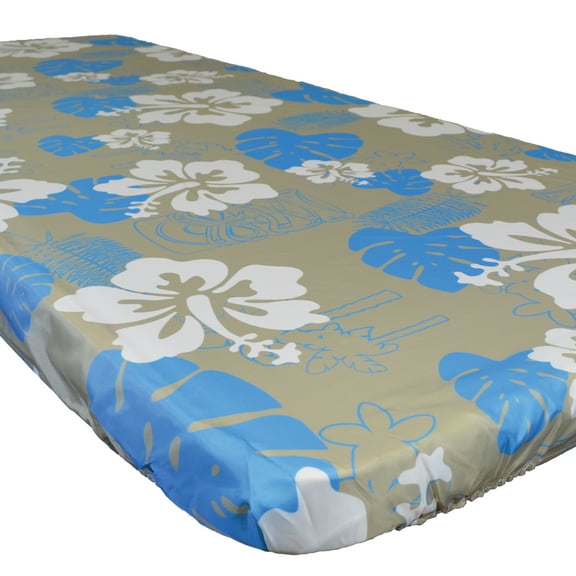 In the Breeze 8005 — Tropical 6 Foot Fitted Tablecloth — Colorful Camping, Picnic Accessory
