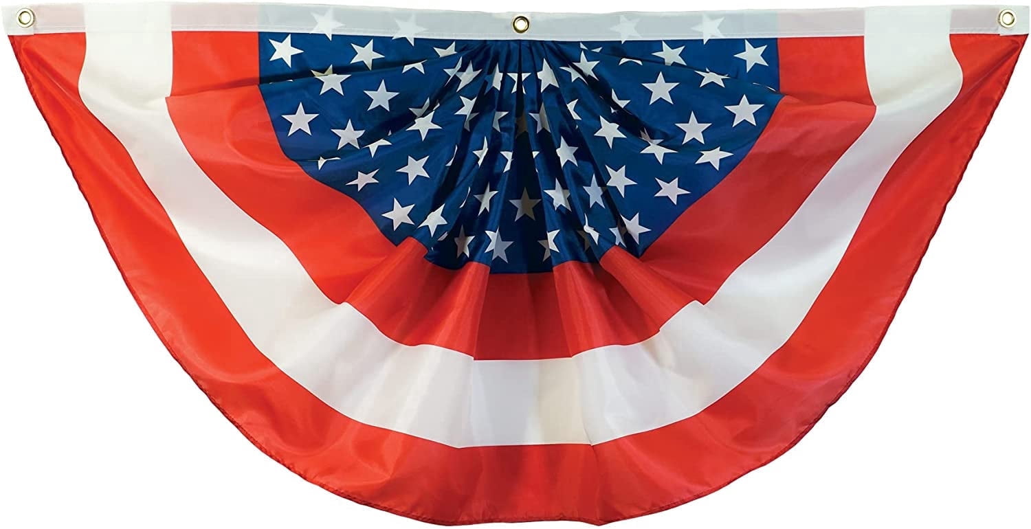 In the Breeze Center Stars Printed Bunting, 2 x 4, Fourth of July Décor, 3710