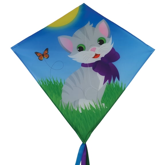 In the Breeze Kitten 30-inch Diamond Kite - Fun, Easy Flying Kite