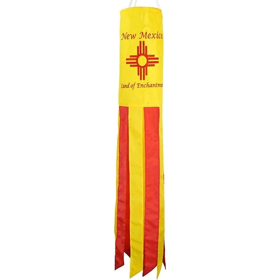 In the Breeze 5204 — 40-inch New Mexico Windsock, Outdoor State Flag Windsock