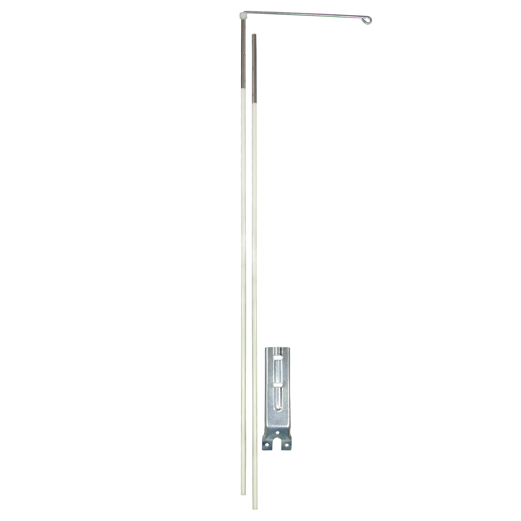4-Foot White Fiberglass Hang-It Pole with Swiveling Arm