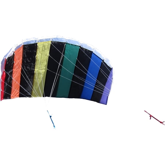 In the Breeze 2972 — Rainbow 50 Inch Sport Kite - Dual Line Stunt Parafoil - Includes Kite Line and Bag
