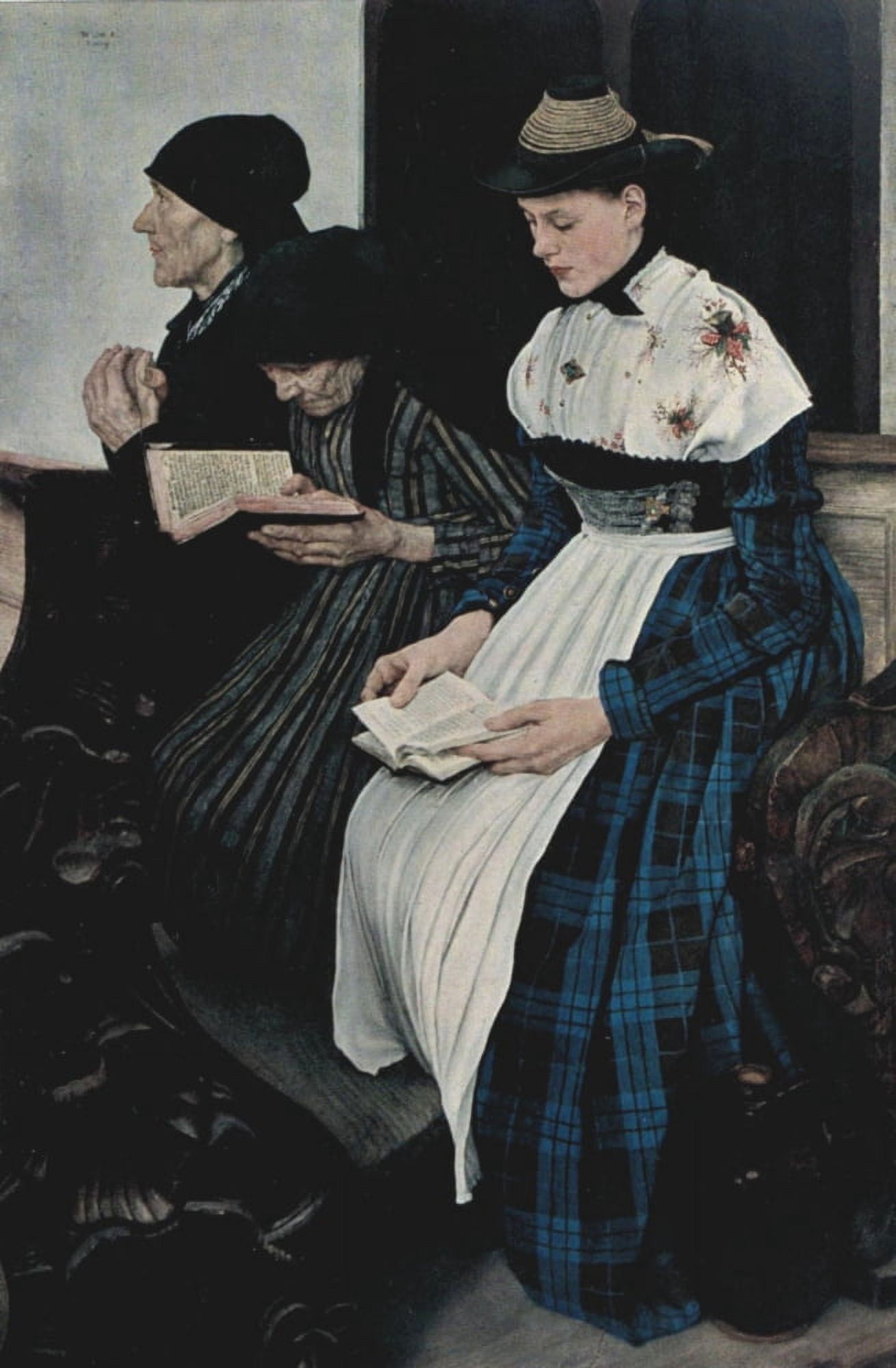 In the Church Die Kunst 29 1914 Canvas Art - Wilhelm Liebl (24 x 36)
