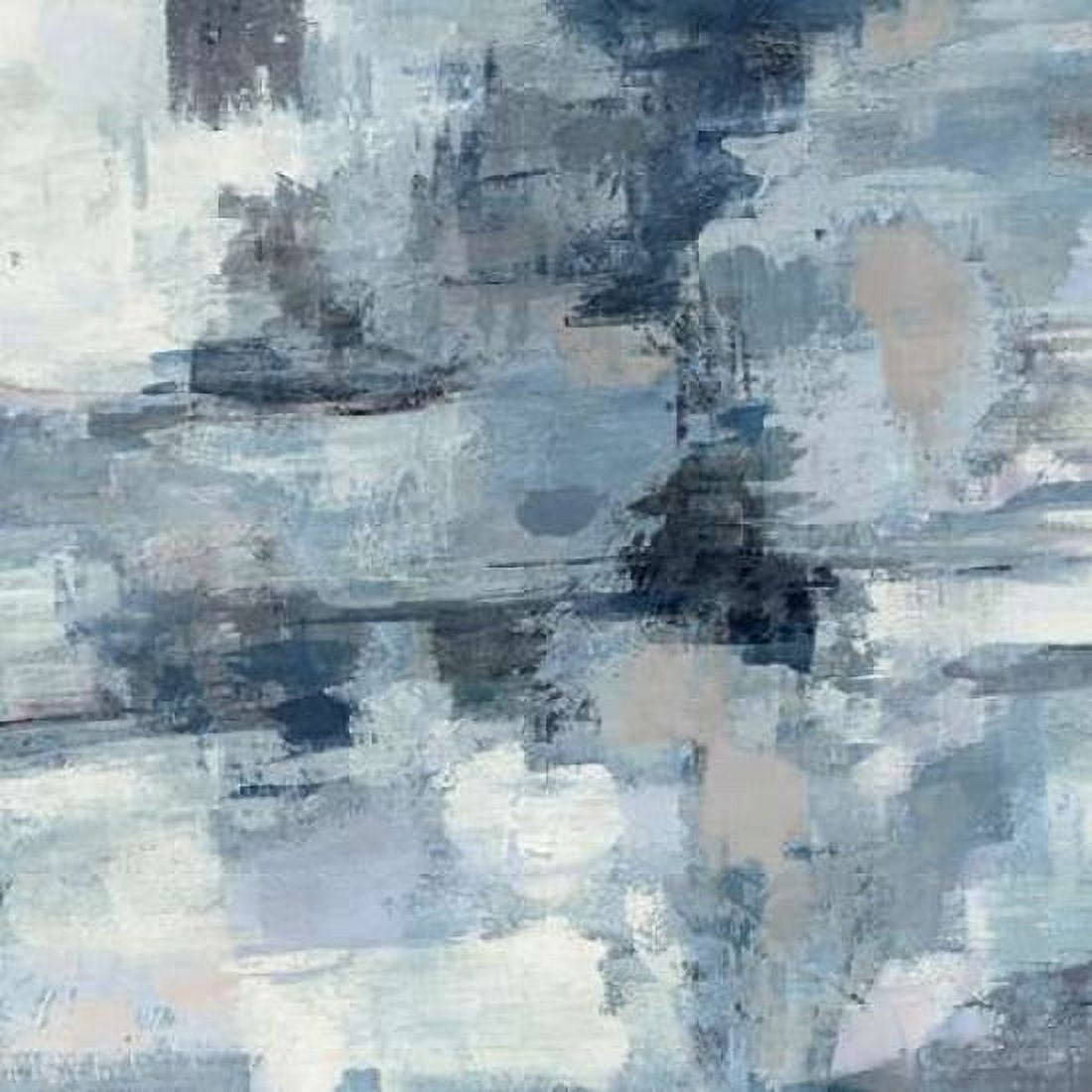 In the Clouds Indigo and Gray Crop Canvas Art - Silvia Vassileva (24 x 24)