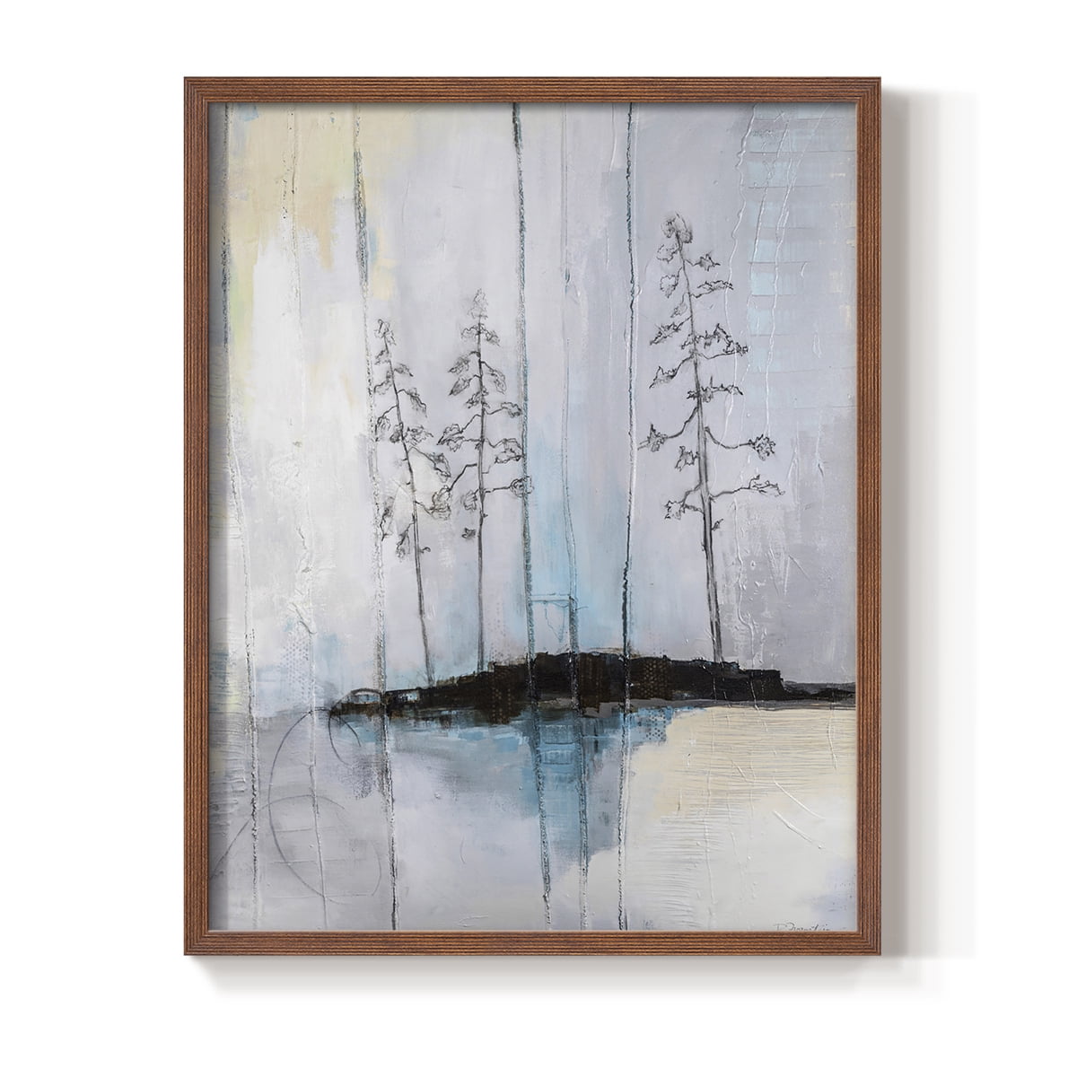 In the Company of Three in Brown Solid Wood 8 x 10 Framed Print