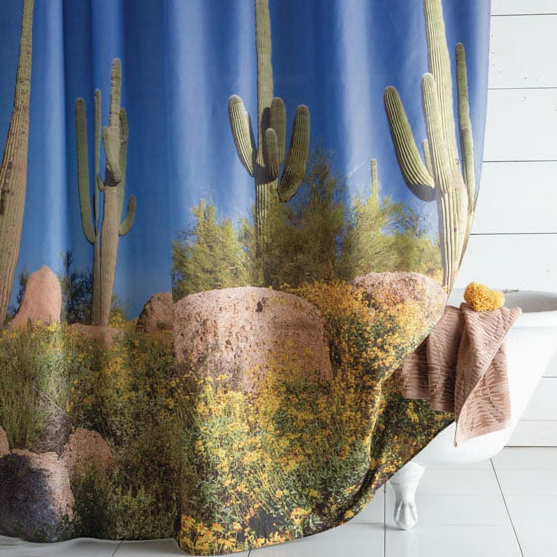 In the Desert Cactus Shower Curtain