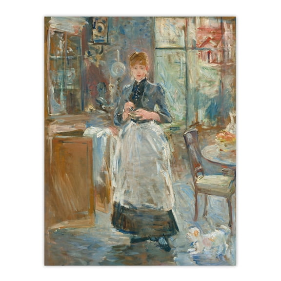 In the Dining Room Oil Painting Morisot Wall Art Poster Print