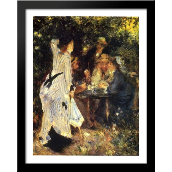 In the Garden 28x36 Large Black Wood Framed Print Art by Pierre Auguste Renoir