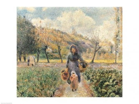 In the Garden Canvas Art - Camille Pissarro (24 x 18)