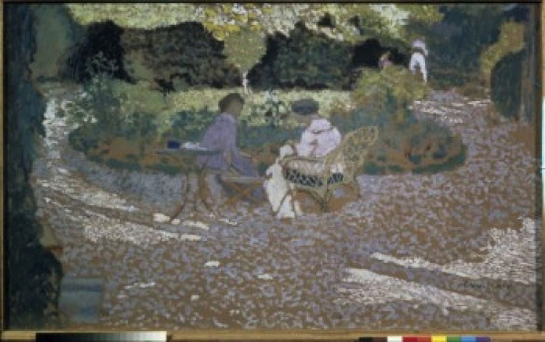 In the Garden Paris 1894-1895 Edouard Vuillard (1868-1940 French) Pushkin Museum of Fine Arts Moscow Canvas Art - Edouard Vuillard (24 x 36)
