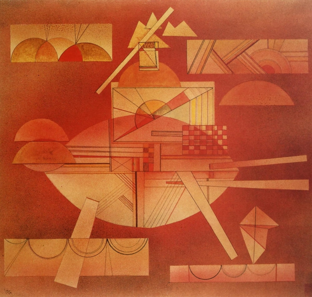 In the Heavy Red 1928 Canvas Art - Wassily Kandinsky (18 x 24)